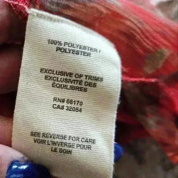 Free People Daydreamer Batwing Crotchet Lace Trim Multicolored Sheer Top S - Picture 12 of 15